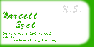 marcell szel business card